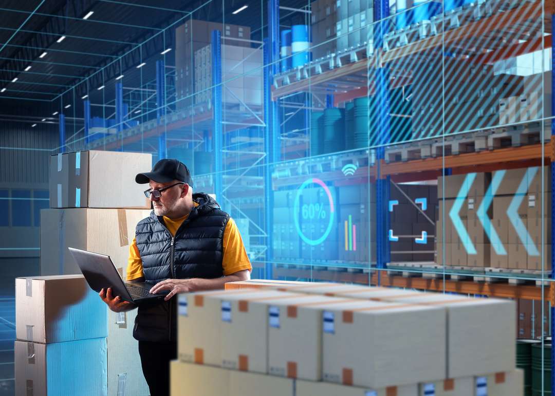 Artificial intelligence in work to help maximize efficiency in company.AI technology to solve some tasks more easily.